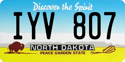 ND license plate IYV807