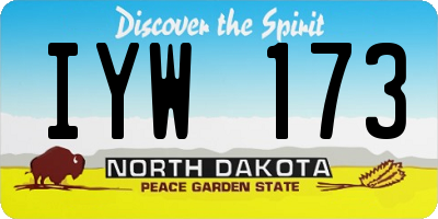 ND license plate IYW173
