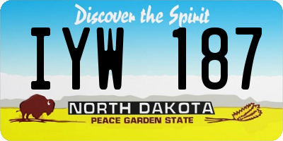 ND license plate IYW187