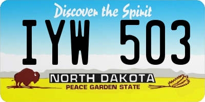 ND license plate IYW503