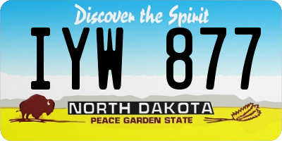 ND license plate IYW877