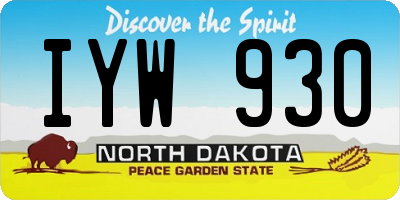 ND license plate IYW930