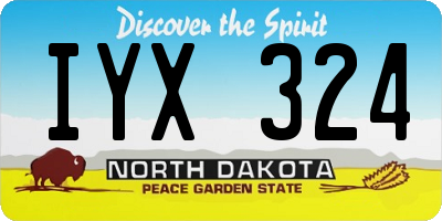 ND license plate IYX324