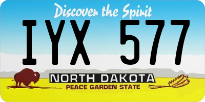 ND license plate IYX577