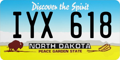 ND license plate IYX618