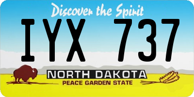 ND license plate IYX737