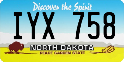 ND license plate IYX758