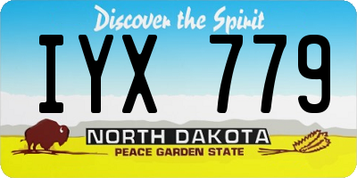 ND license plate IYX779