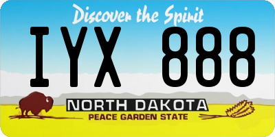 ND license plate IYX888