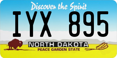 ND license plate IYX895