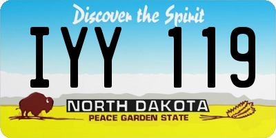 ND license plate IYY119