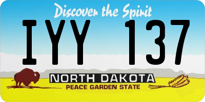 ND license plate IYY137