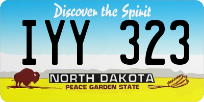 ND license plate IYY323