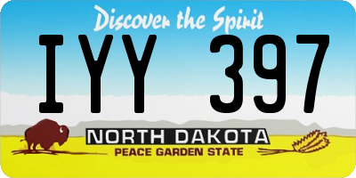 ND license plate IYY397