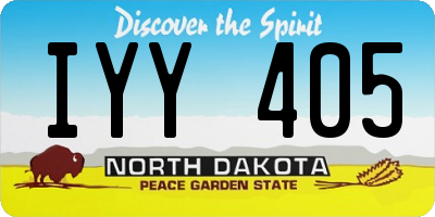 ND license plate IYY405