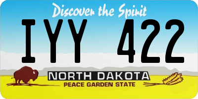 ND license plate IYY422