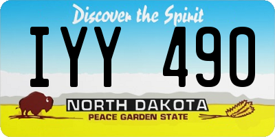 ND license plate IYY490