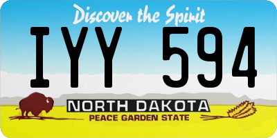 ND license plate IYY594