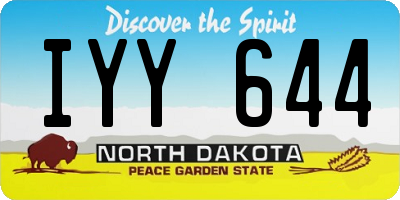 ND license plate IYY644