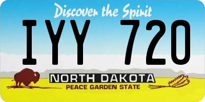 ND license plate IYY720