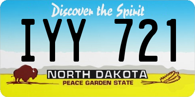 ND license plate IYY721