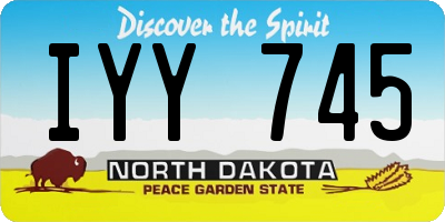 ND license plate IYY745