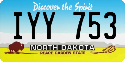 ND license plate IYY753