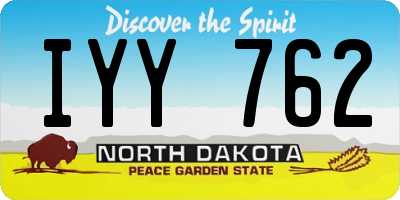 ND license plate IYY762