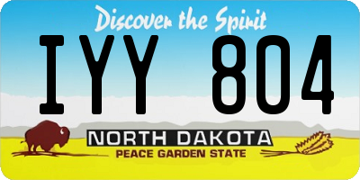 ND license plate IYY804
