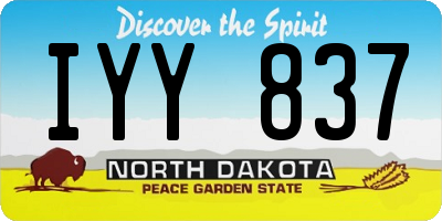 ND license plate IYY837