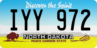 ND license plate IYY972