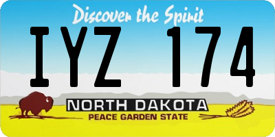 ND license plate IYZ174