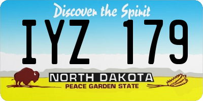 ND license plate IYZ179