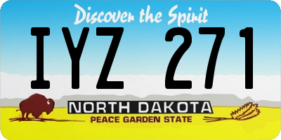ND license plate IYZ271