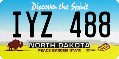 ND license plate IYZ488