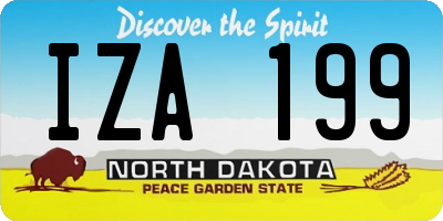 ND license plate IZA199