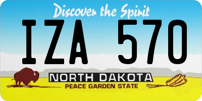 ND license plate IZA570