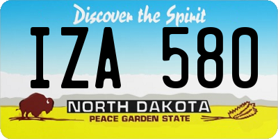 ND license plate IZA580