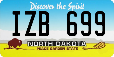 ND license plate IZB699