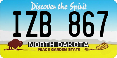 ND license plate IZB867