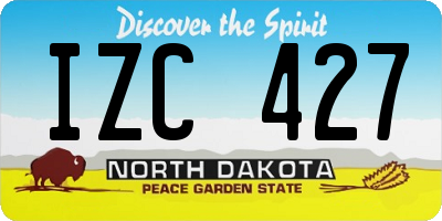 ND license plate IZC427