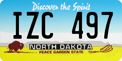 ND license plate IZC497