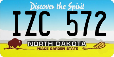 ND license plate IZC572