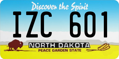 ND license plate IZC601
