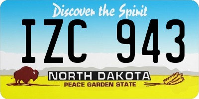 ND license plate IZC943