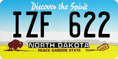 ND license plate IZF622