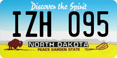 ND license plate IZH095
