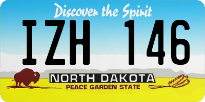 ND license plate IZH146