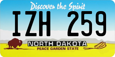 ND license plate IZH259