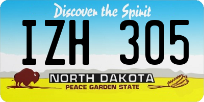 ND license plate IZH305